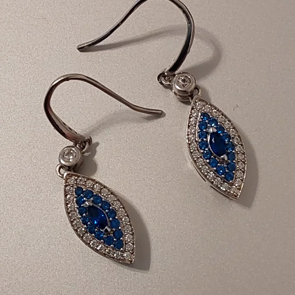 ROSS SIMONS JEWELRY 2015 EVIL EYE EARRINGS NEW CONDITION - Picture 4 of 10